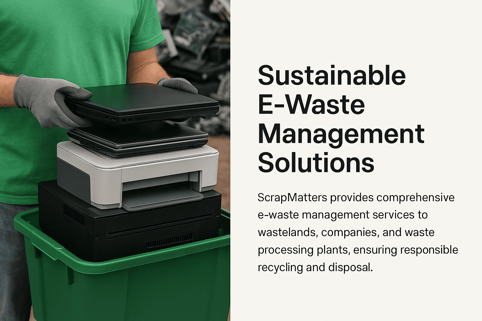 E-waste recycling facility